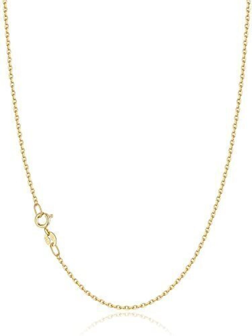 9219 18k Gold Plated Chain Necklace , 1.2mm Cable Chains 18k Gold Plated